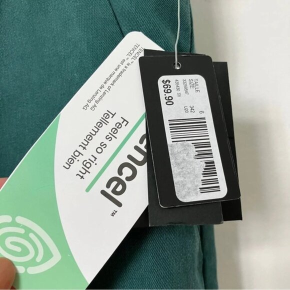 RW CO Green High Rise Tencel Flowy Pleated Front Shorts - Picture 6 of 6